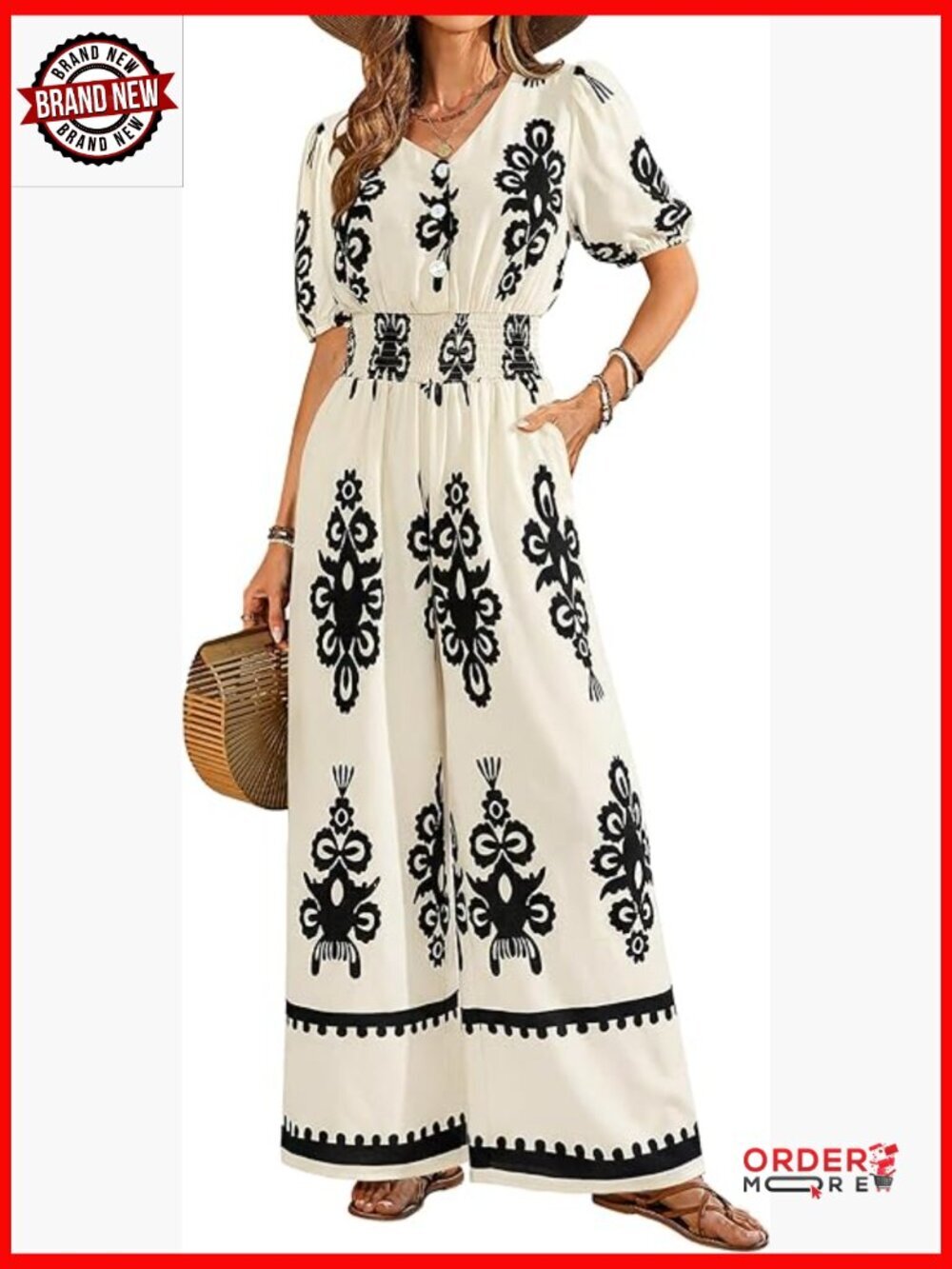 Womens Short Sleeve V Neck Dressy Casual Wide Leg Pants Romper